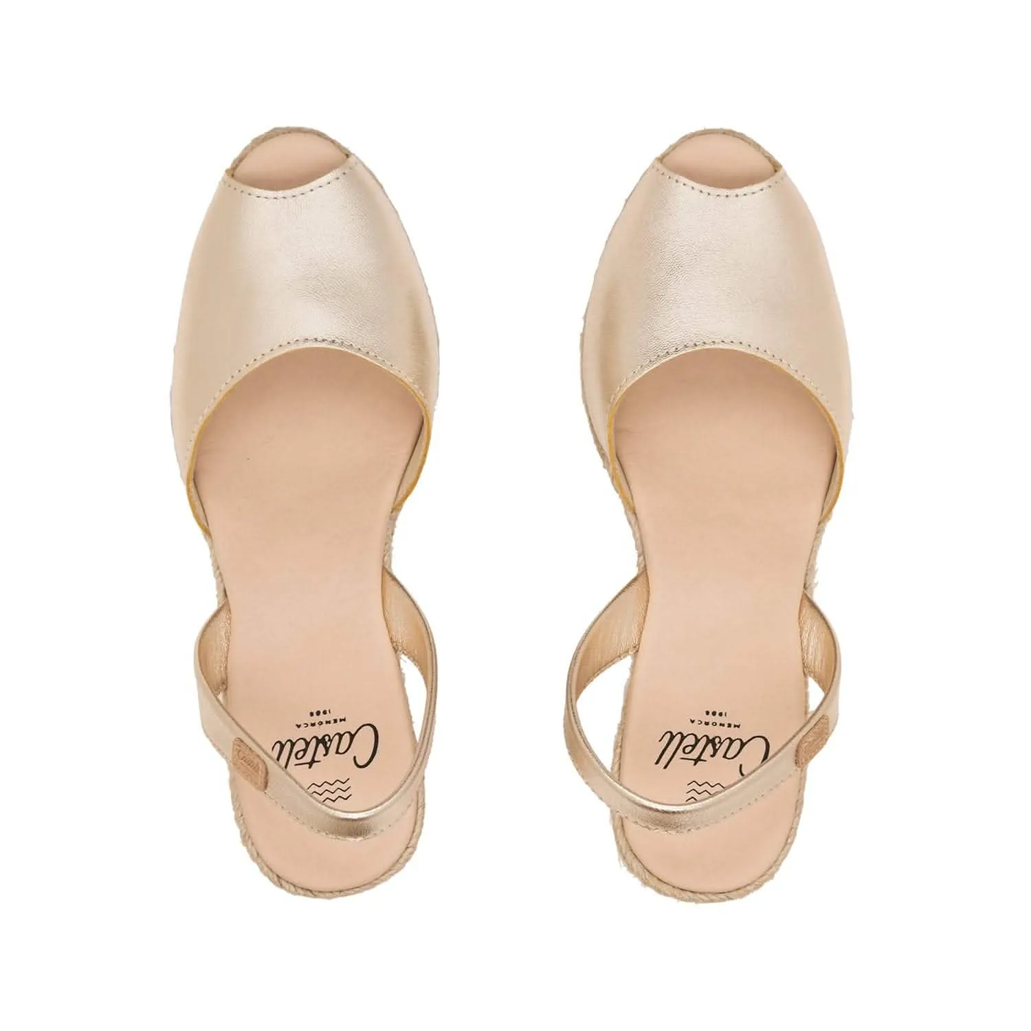 Metallic Open Toe Espadrille - Frida Montada 2006H