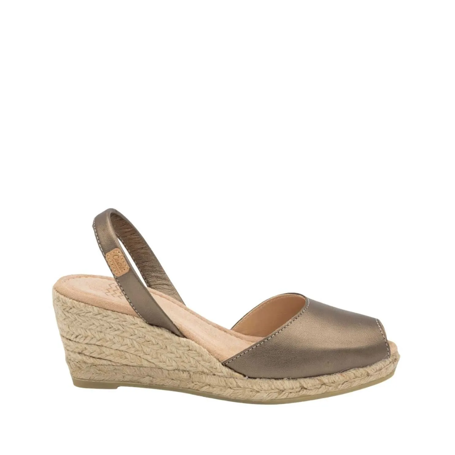 Metallic Open Toe Espadrille - Frida Montada 2006H