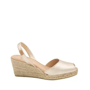 Metallic Open Toe Espadrille - Frida Montada 2006H