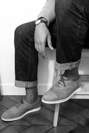 Miss Kiwi - Derbies Kaki en Cuir