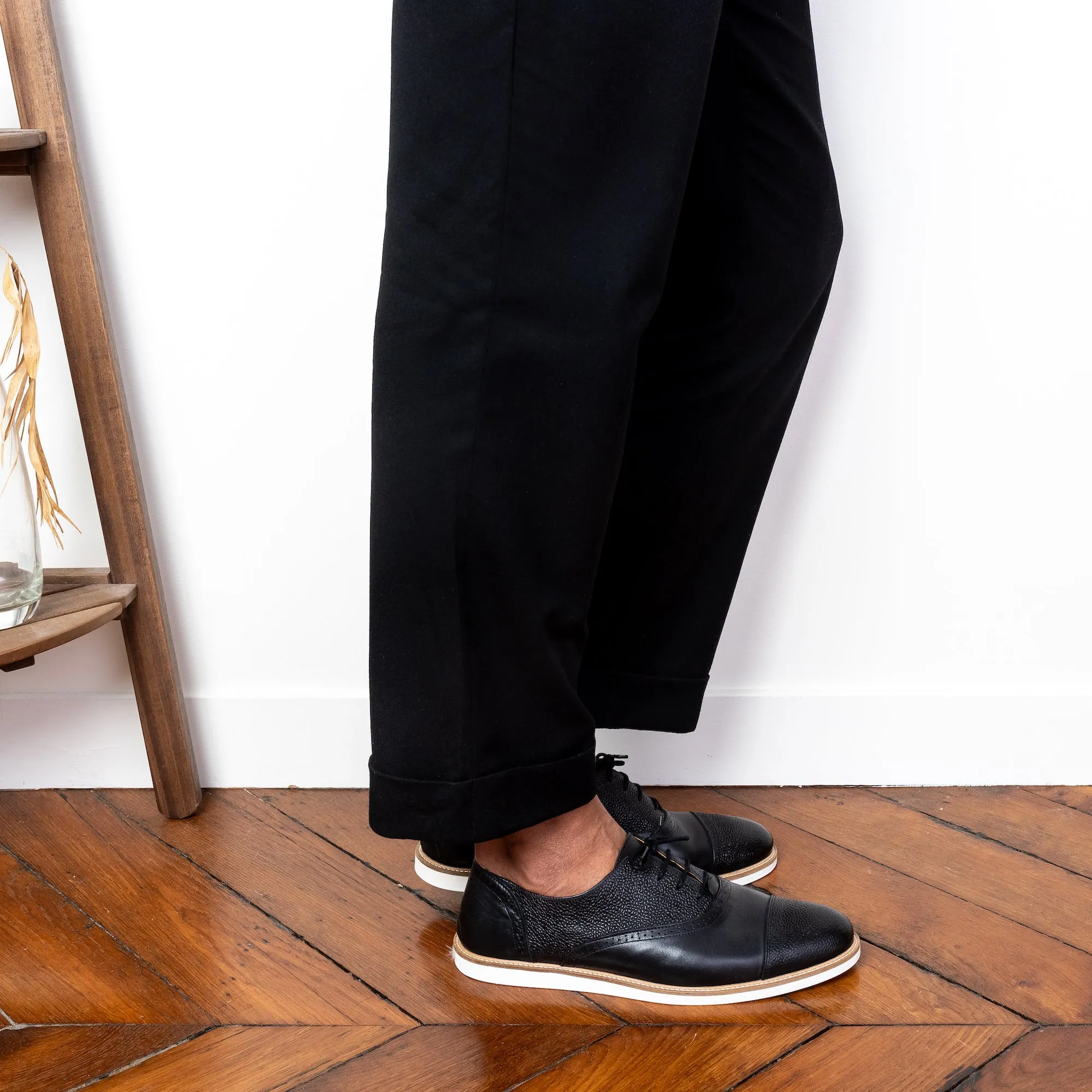 Miss Poppy - Derbies Noires en Cuir