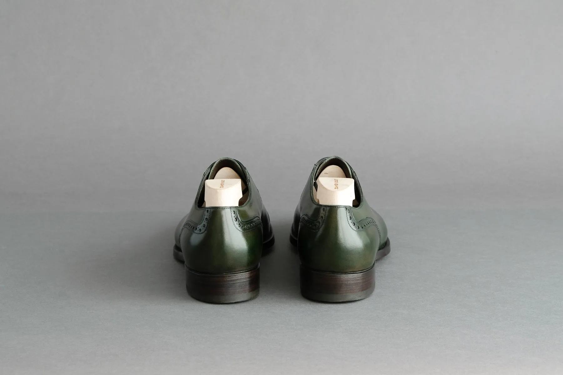 OneFourZero.Green Quarter Brogues in Bavarian Calf