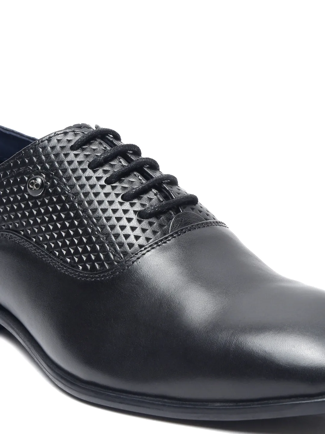 Pelle Albero Black Derbies for Men