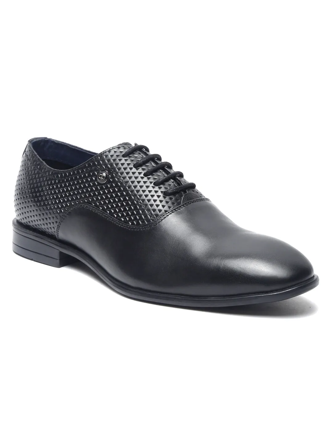 Pelle Albero Black Derbies for Men