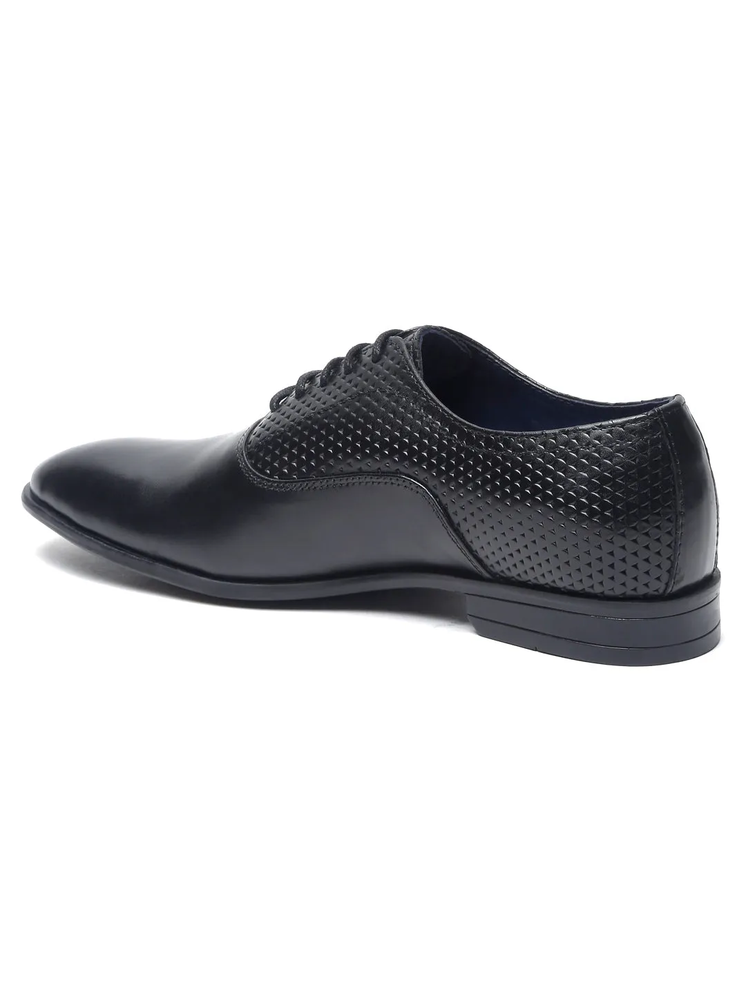 Pelle Albero Black Derbies for Men