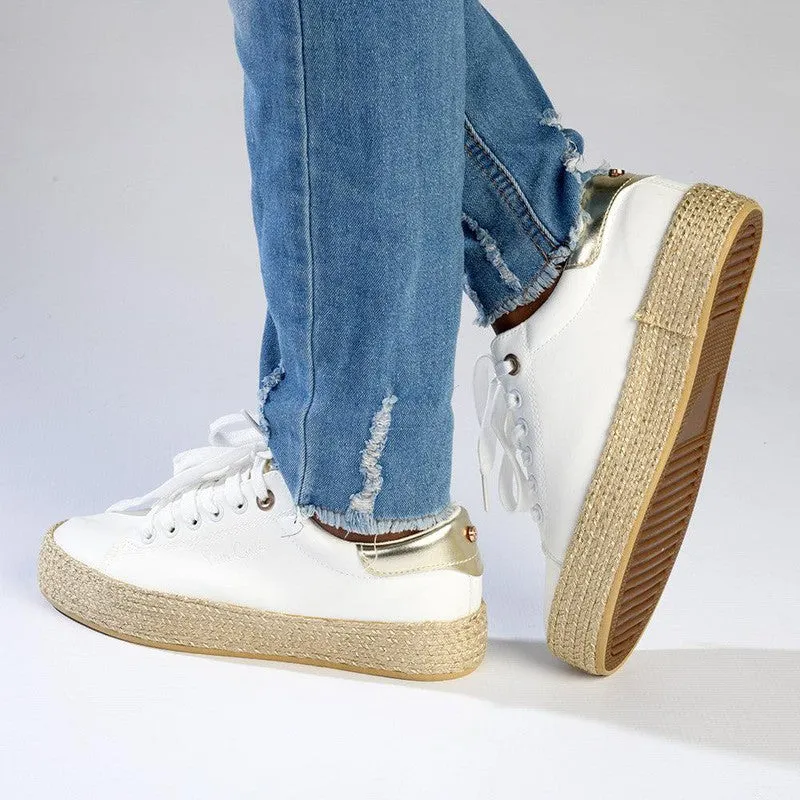 Pierre Cardin Bijou 1 Espadrille Sneaker - White