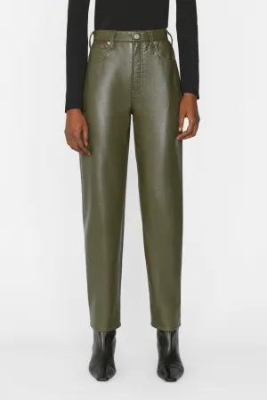 Recycled Leather Le High 'N' Tight Straight  Fatigue