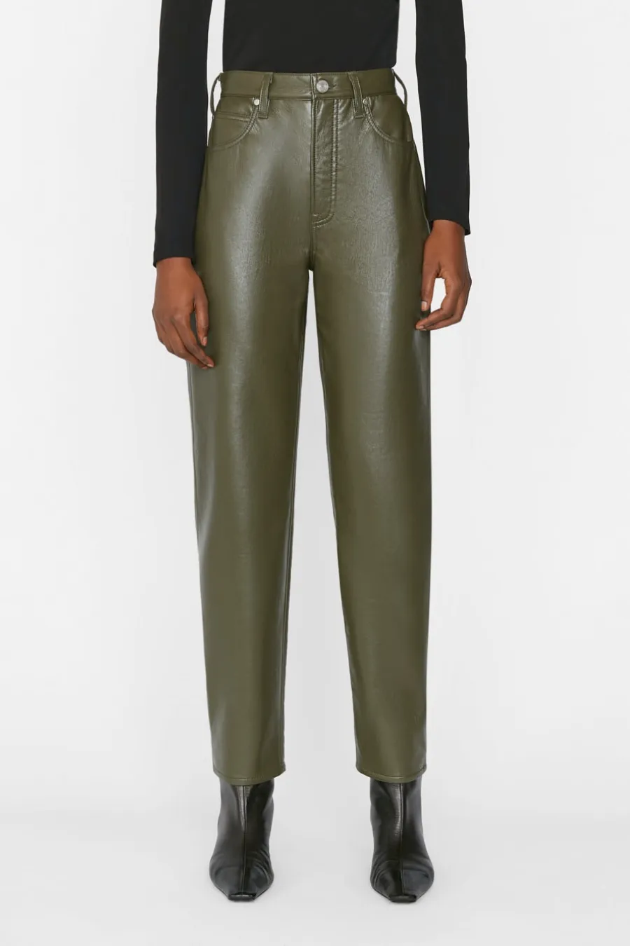Recycled Leather Le High 'N' Tight Straight  Fatigue