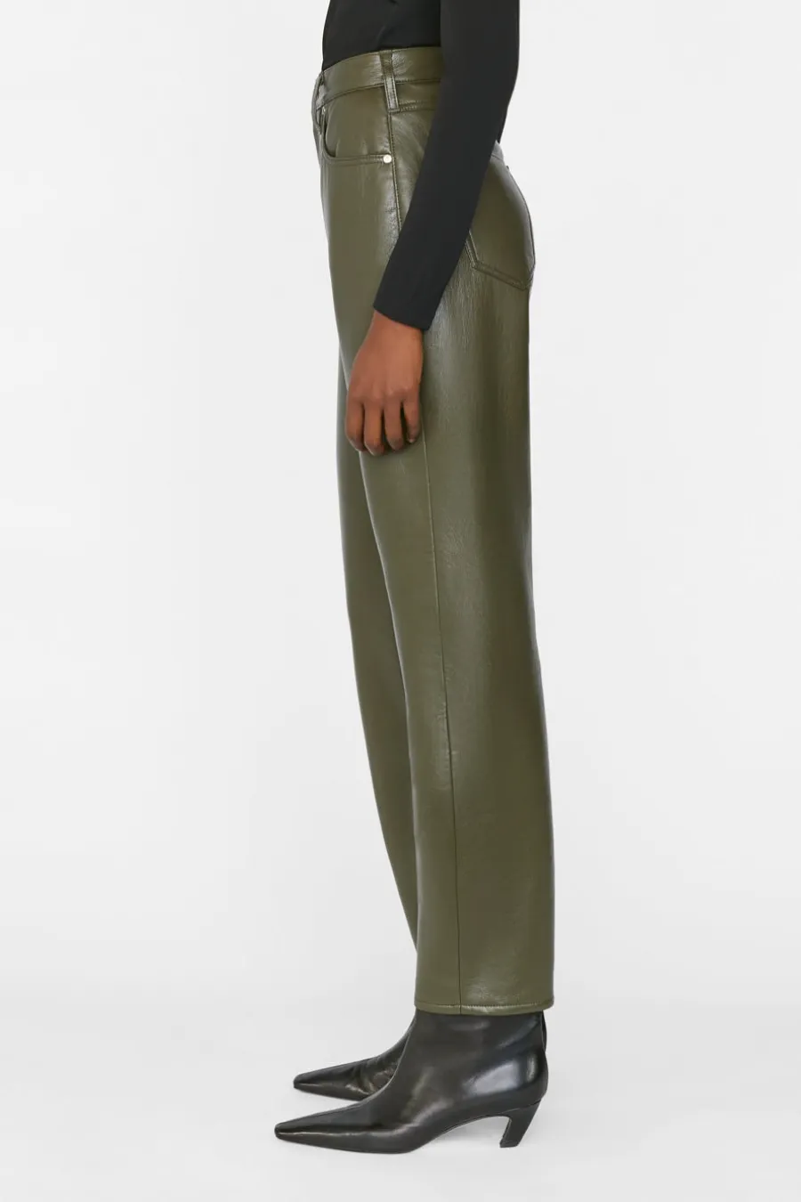 Recycled Leather Le High 'N' Tight Straight  Fatigue