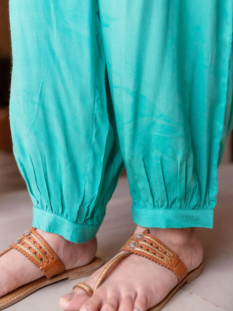 Set of 2 - Gayatri Block Printed Kurta and Lantern Pants