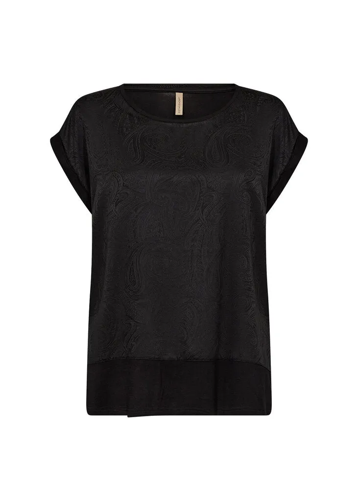 Soyaconcept 'Faith' Satin Paisley Print Tee