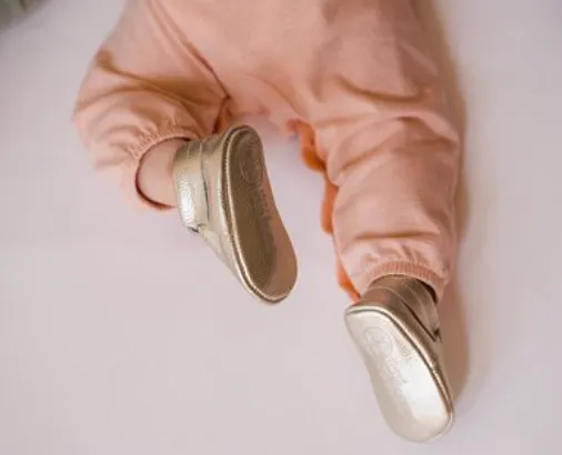 sunny gold baby moccasins