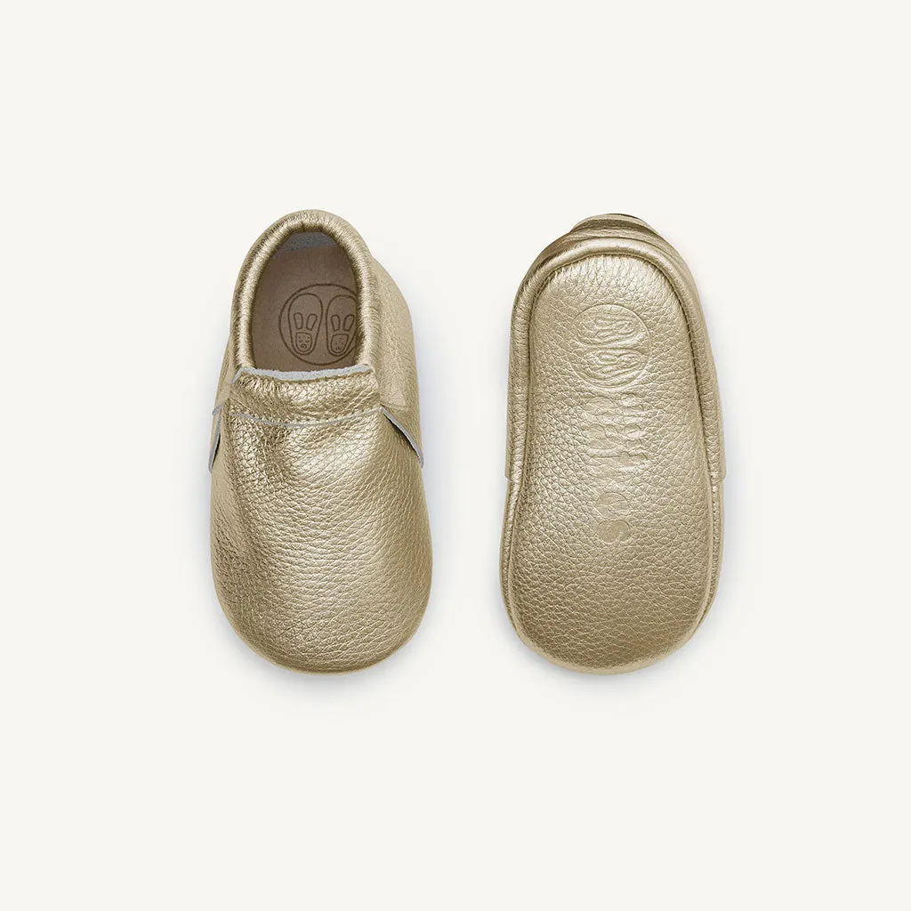 sunny gold baby moccasins