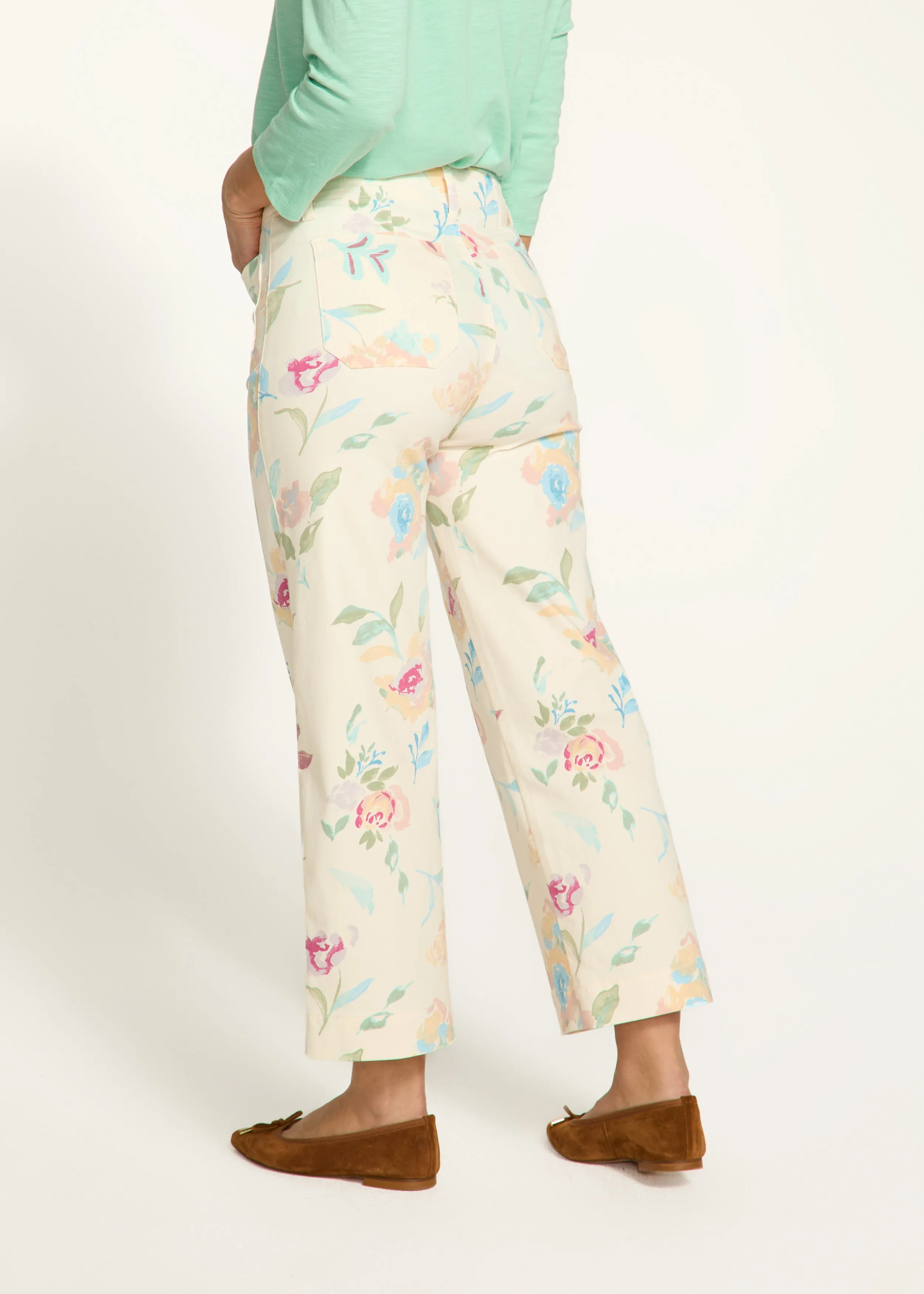 Suzanne Wide Crop Denim, Libby Print