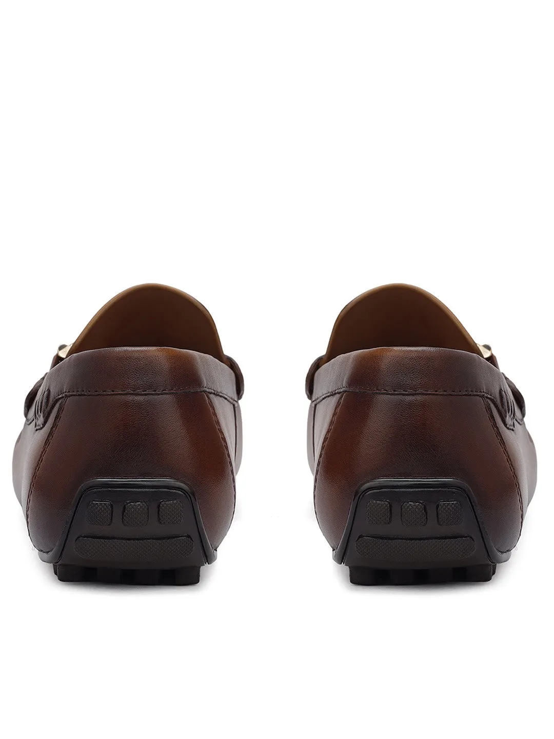 Tan Braided Leather Moccasins