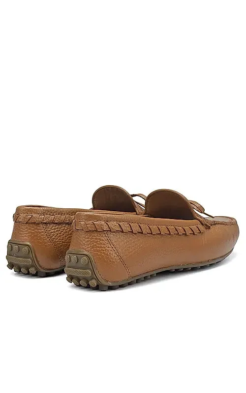 Tan Moccasins With Bow Detail