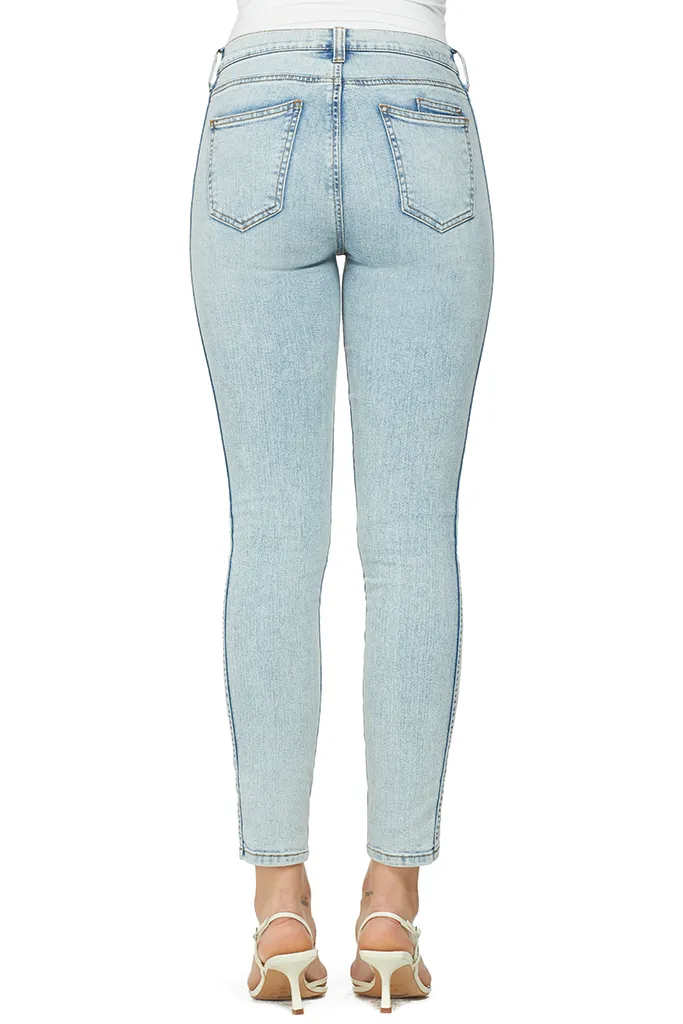 The 7-Pocket High Waist Ankle Skinny Stiletto (Roller)