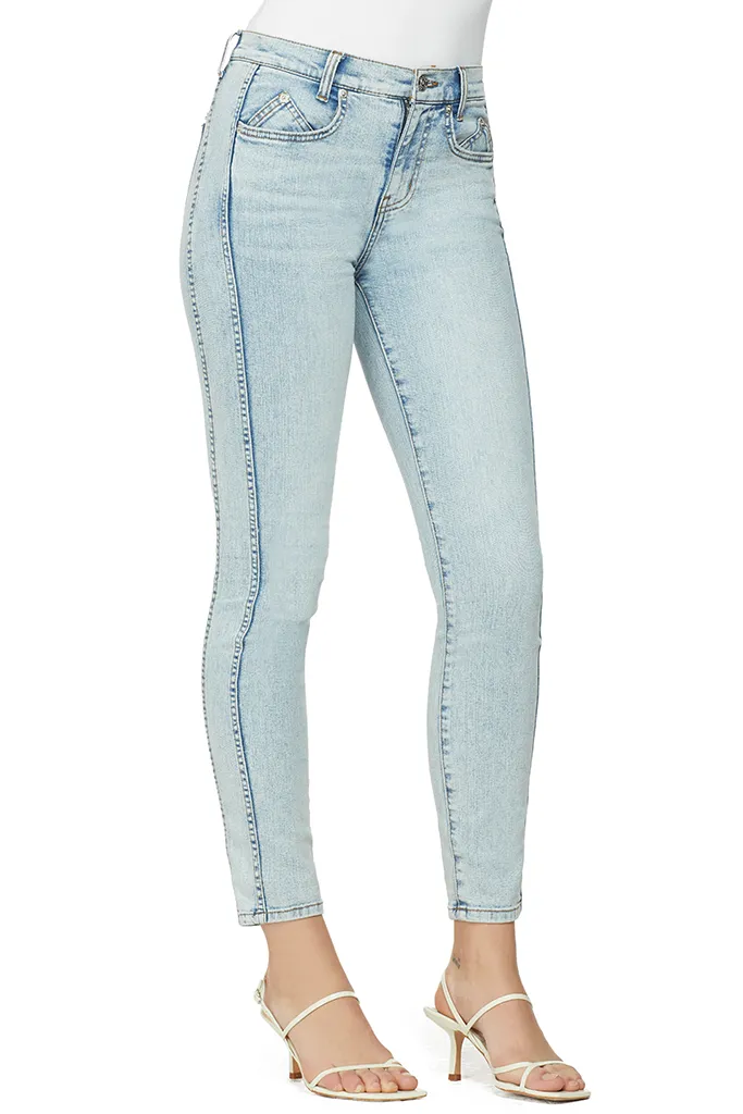 The 7-Pocket High Waist Ankle Skinny Stiletto (Roller)