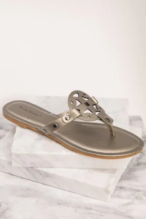 The Sky Is The Limit Pewter Gray Sandals