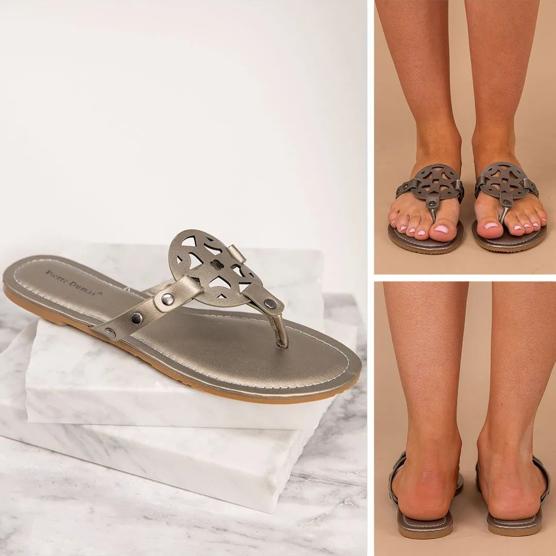 The Sky Is The Limit Pewter Gray Sandals