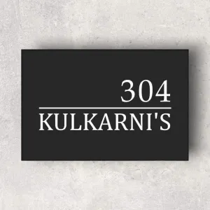 Unique Name Plate Designs for Flats Homes-Classy Minimal