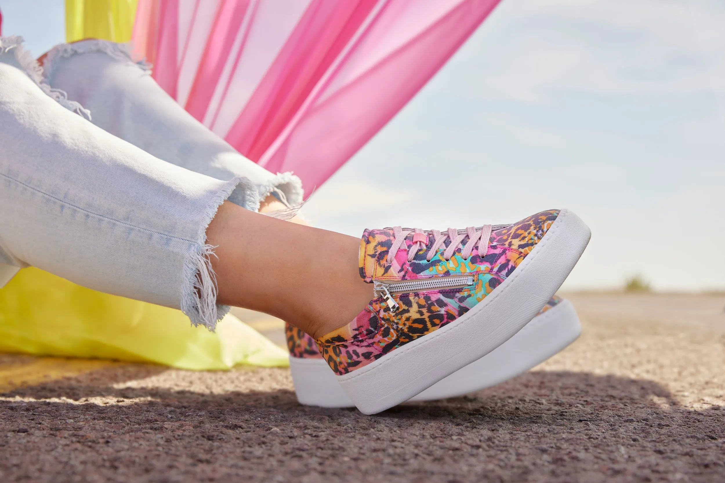 WaldLaufer Nicky Ladies Multi Coloured Zip Side Sneaker