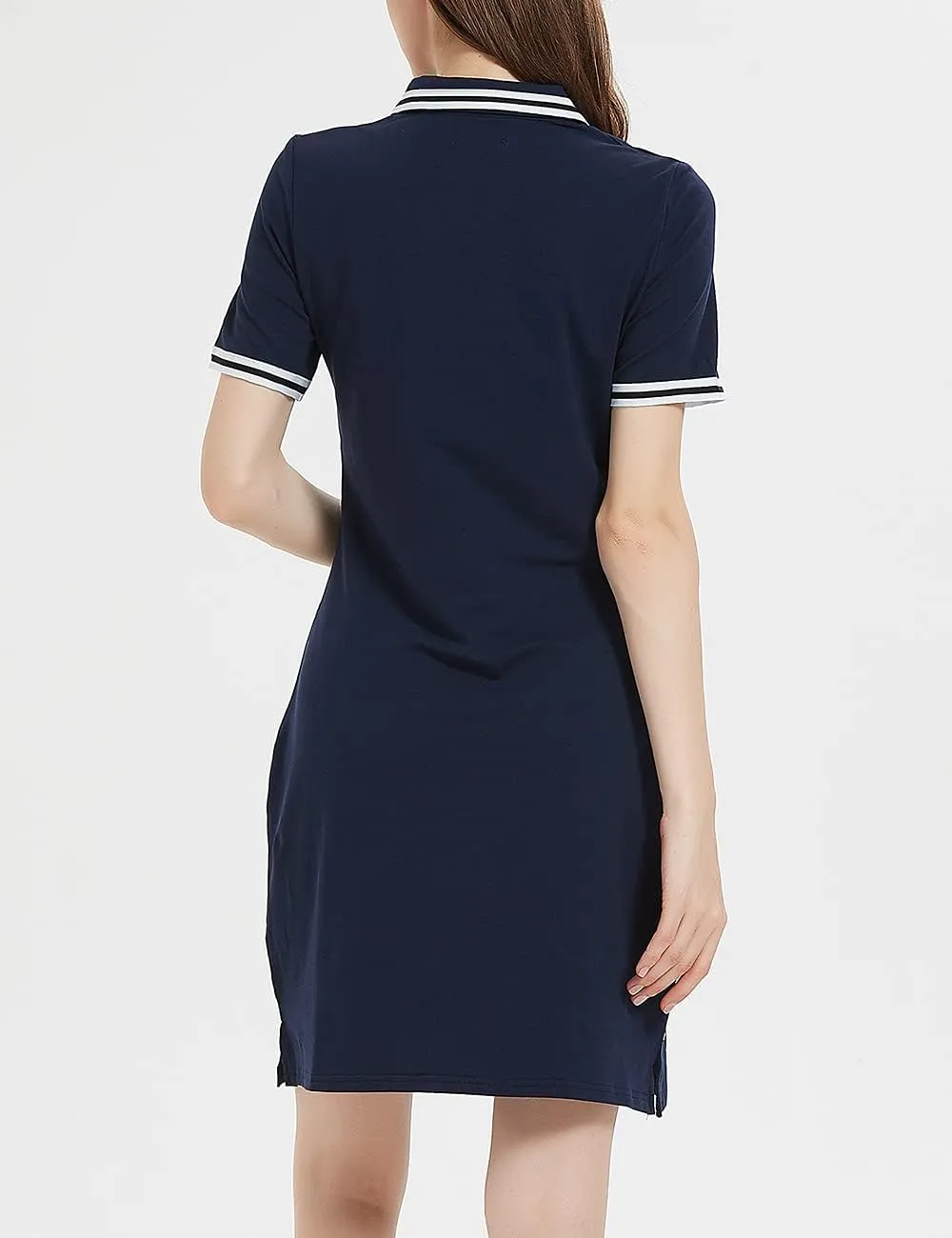 Women's Polo Dress, Shirt Dresses for Curvy Ladies with Polo Neck, Sporty Look for Summer